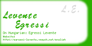 levente egressi business card